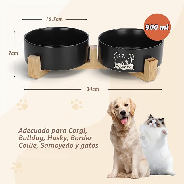Foto 2 de 7 de Nobleza Comedero para Perros y Gatos de Cerámica 900ml