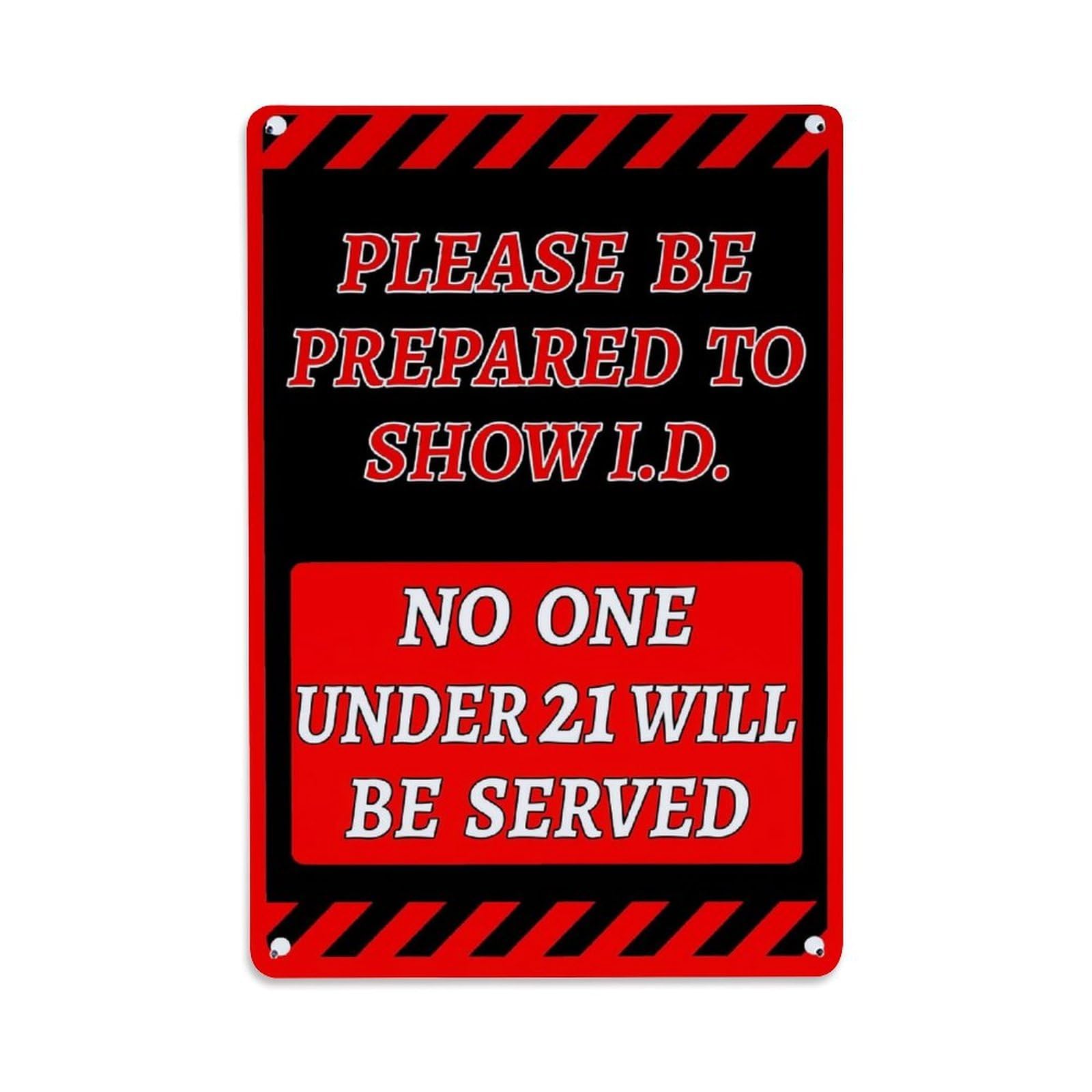 Please Be Prepared To Show Retro Metal Tin Sign, Vintage Metal Poster for Bar, Home, Man Cave, Kitchen, Laundry Room Art Decor 8x12 Inch