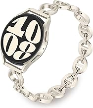 TRUMiRR Ersatz für Galaxy Watch 7 6 5 40mm 44mm/Watch 6 Classic 43mm 47mm Armband, 20mm Metall Masche Edelstahl Uhrenarmband Feminines Schmuck Armband für Samsung Galaxy Watch 7 6 5 40mm 44mm