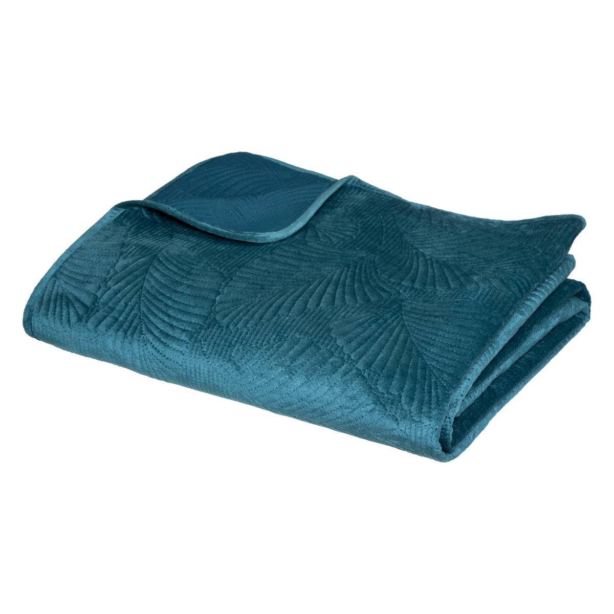 ATMOSPHERA CREATEUR D'INTERIEUR Oberbett, Velours, 240 x 260 cm, Entenblau