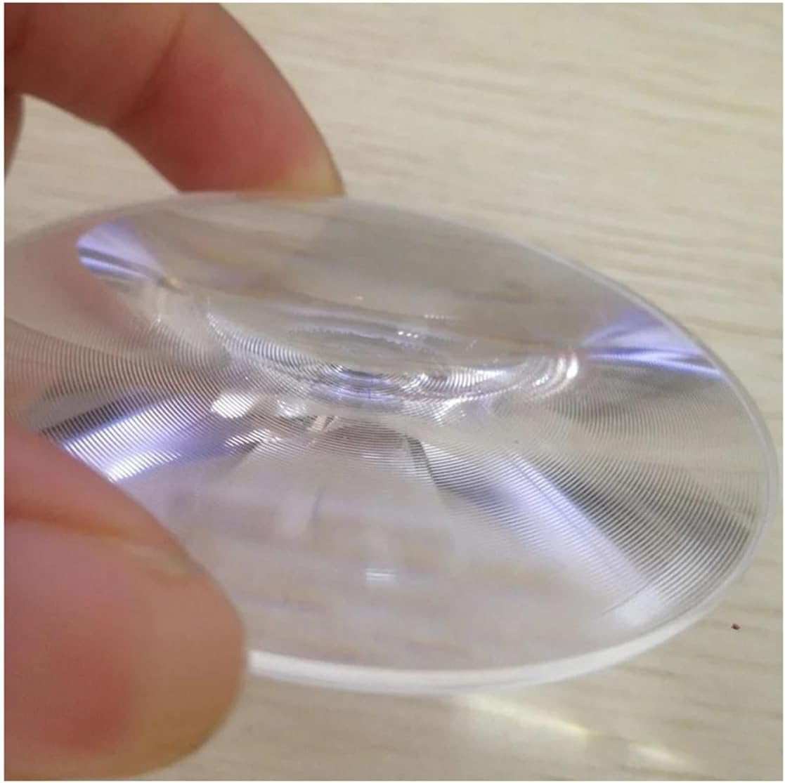 Prisms & Kaleidoscopes 2PCS 42mm Small Round Optical Fresnel Lens Plastic Magnifier Multi Length Science Classroom Optics Kits (Color : 28MM_2MM, Size : 42mm)
