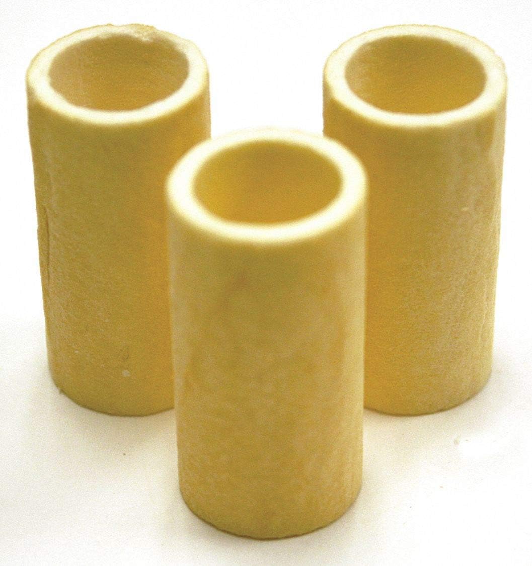 Three cylindrical yellow water trap filters