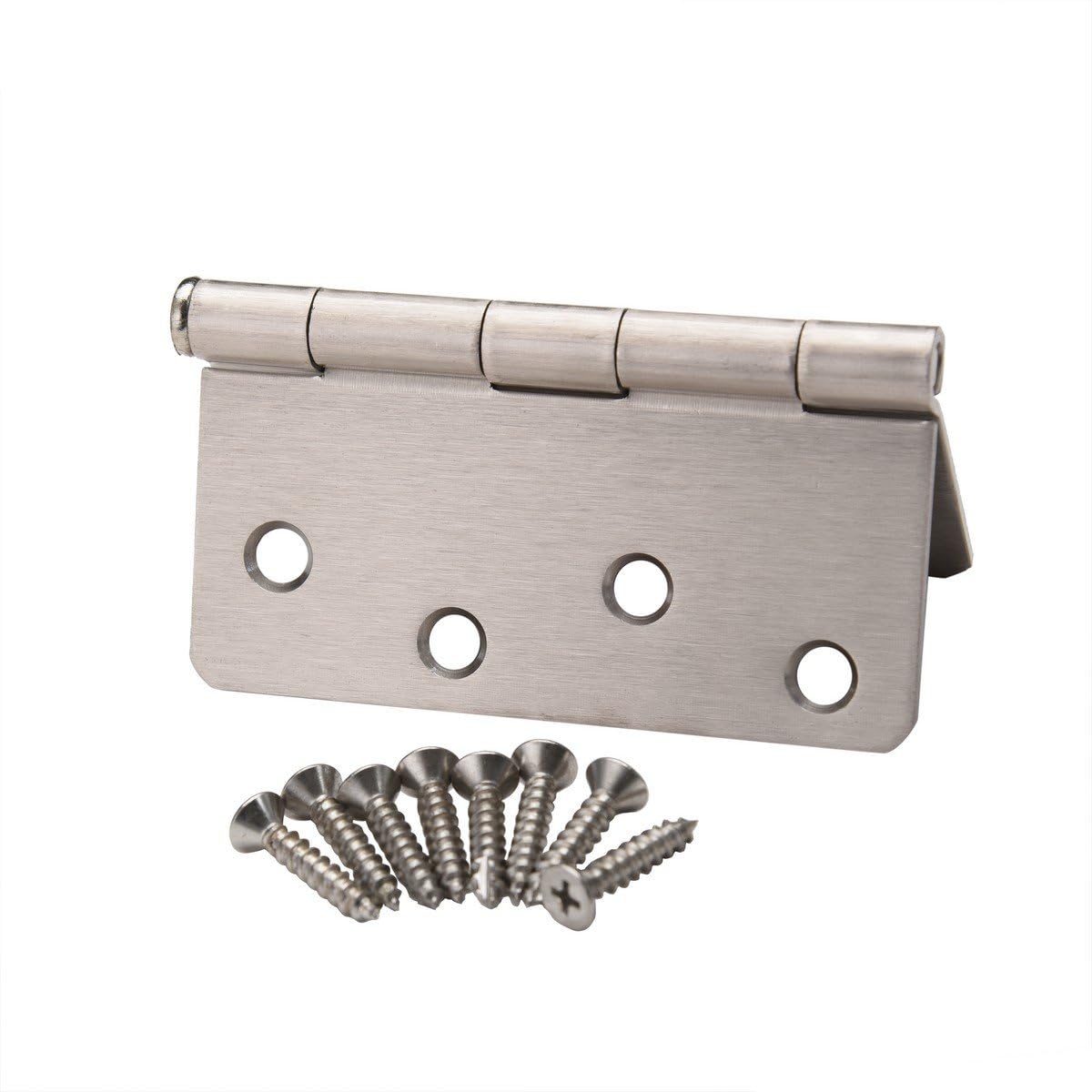 61978 4" 1/4" Radius Corner SN Satin Nickel Steel Door Hinge (Pack of 24)