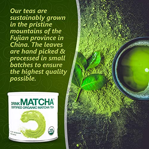 Drink Matcha -1 Lb Matcha Green Tea Powder - Usda Organic - 100% Pure Organic Matcha Green Tea Powder - Nothing Added (16 Oz) #TOP5
