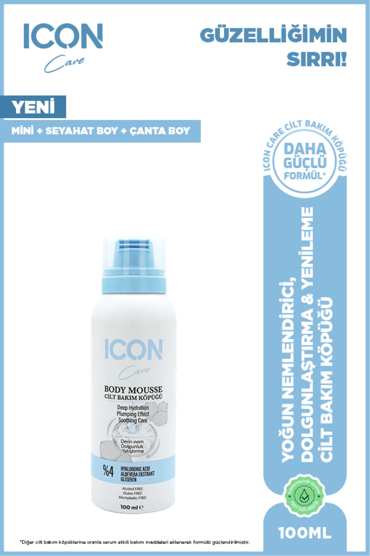 ICON Care Cilt Bakım Köpüğü Hyaluronıc Acıd & Wıld Bloom 100 ml