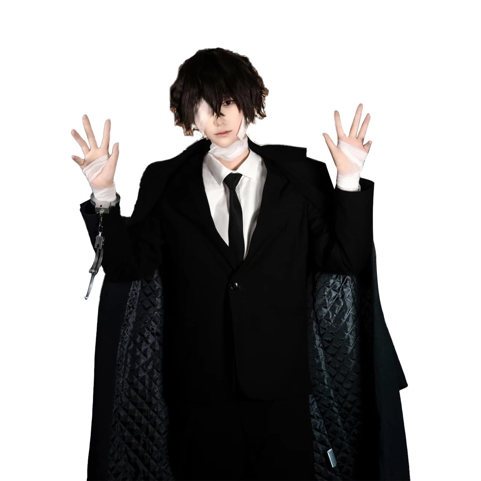 LTAKK Bungo Stray Dogs Cosplay Costume Dazai Osamu Outfit Full Set for Halloween Carnival Party S