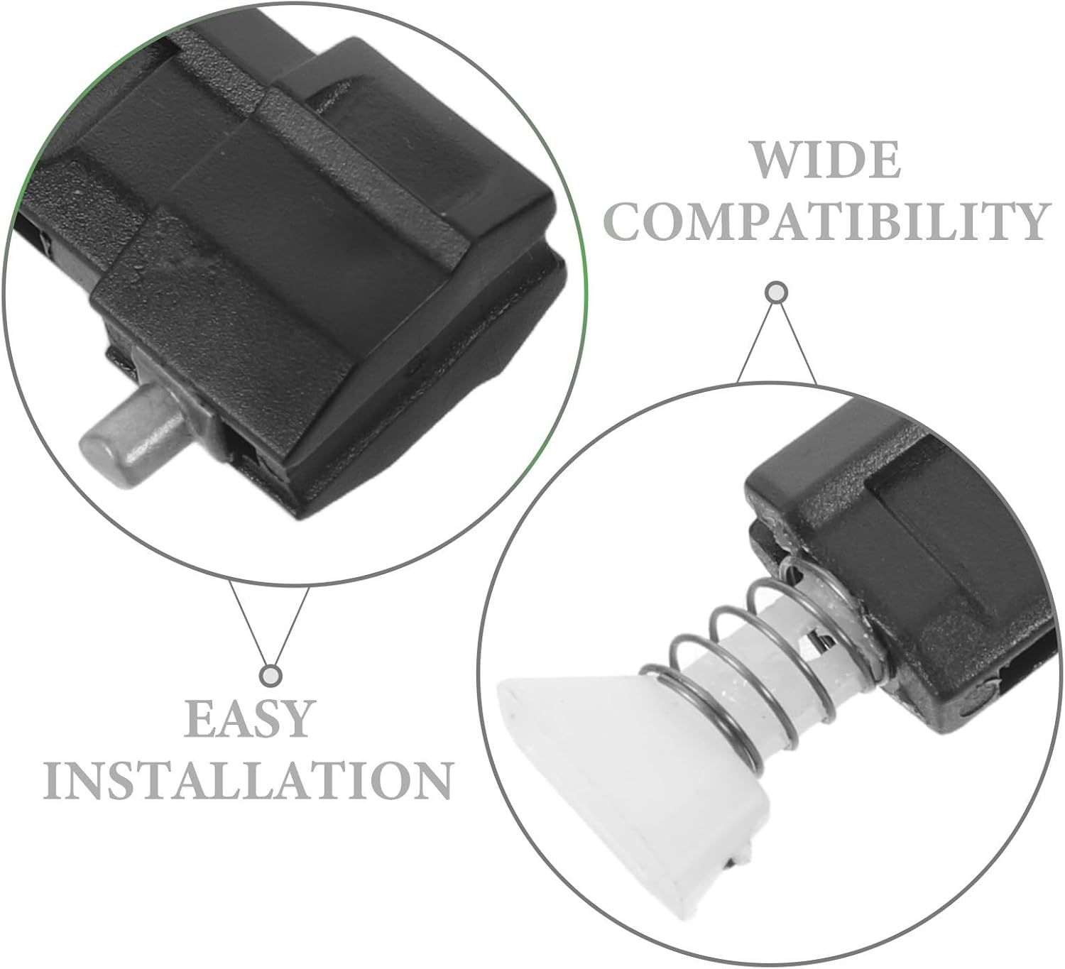 2pcs Luggage Locking Clips Replacement for Suitcase Telescopic Handle with Spring Loaded Latch Design and PVC Material, Easy Installation for Travel and Regular Maintenance image 3
