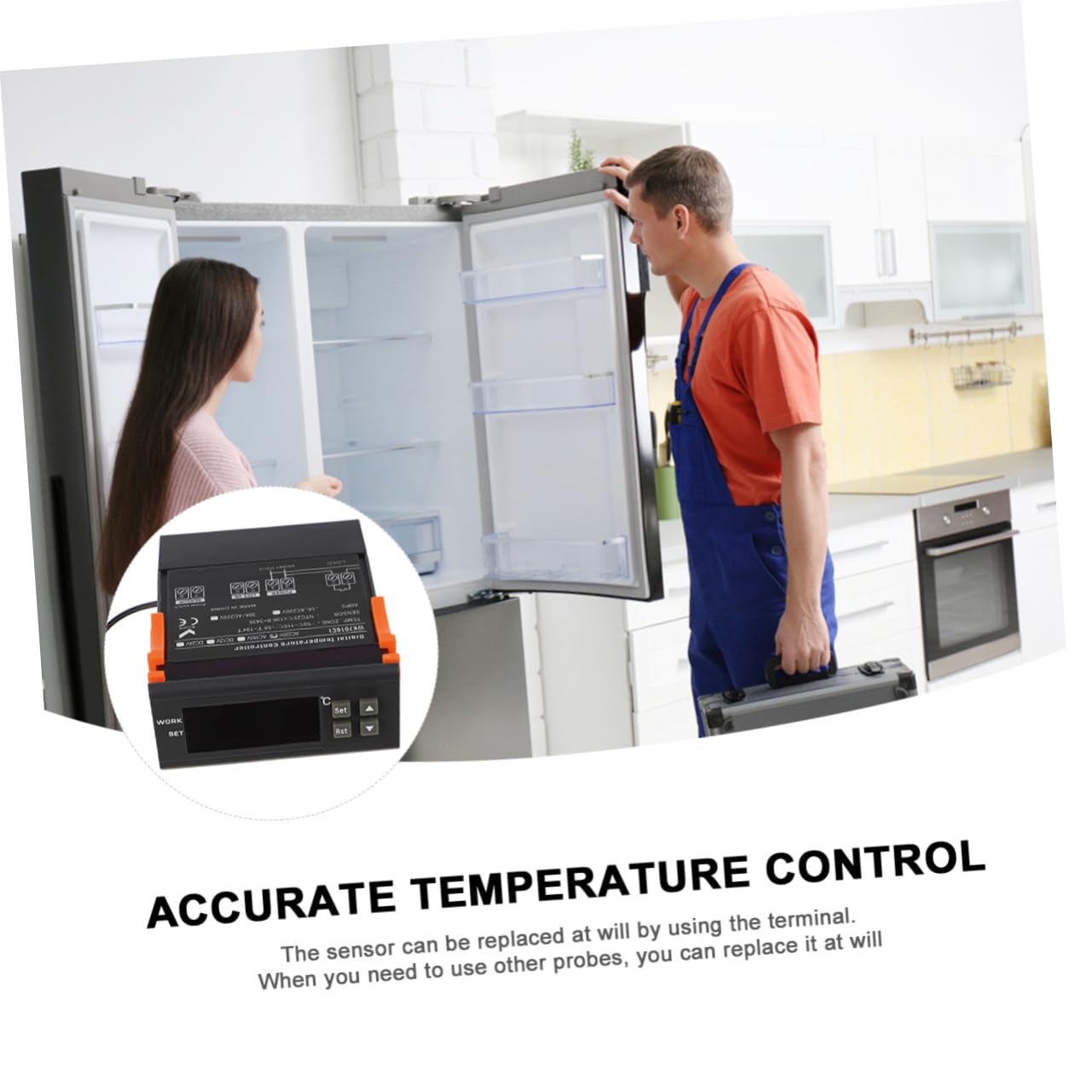 OUNONA 2pezzi Controllore Intelligente Per Incubatori e Frigoriferi Termostato Protezione Compressore Per Riscaldamento e Raffreddamento