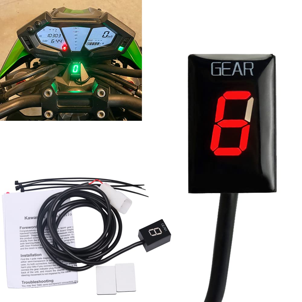 Motorrad Ganganzeige kompatibel mit Kawasaki ZX6R ZX-6R ZX6RR ZX-6RR Z750 Z1000 ER-6N ER6N
