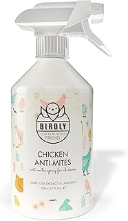 Birdly Chicken Mite Spray - Ideal Red Mite Treatment for Chickens & Chicken Lice Treatment - Most Effective Red Mite Spray - Alternative to Red Mite Powder for Chickens & Red Mite Killer, 500ml