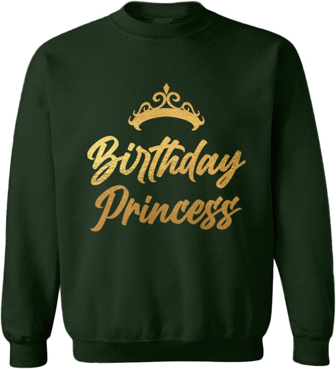 Tcombo Birthday Princess - Gold Foil Tiara Toddler Fleece Crewneck Sweater