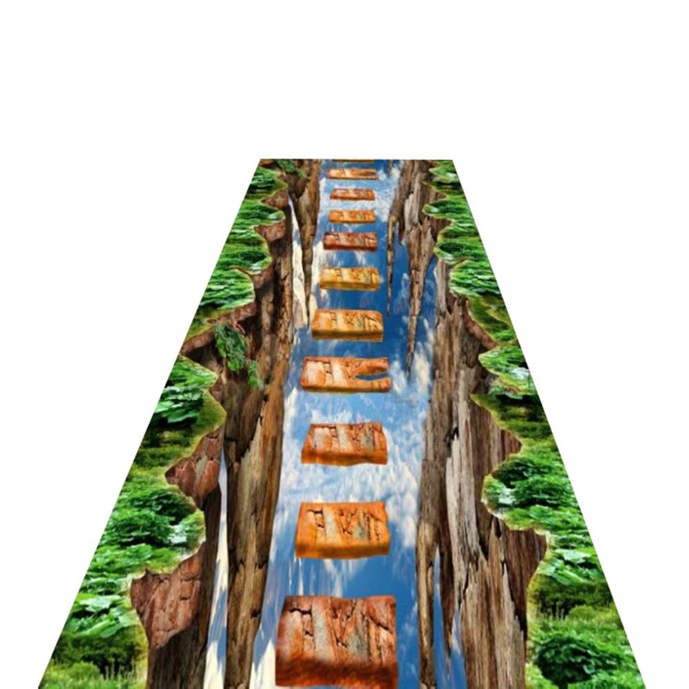ZXL 3D współczesne dywaniki do korytarza i wejścia, antypoślizgowy dywan podłogowy, 60 cm/80 cm/100 cm/120 cm szerokości (rozmiar: 120 x 500 cm)