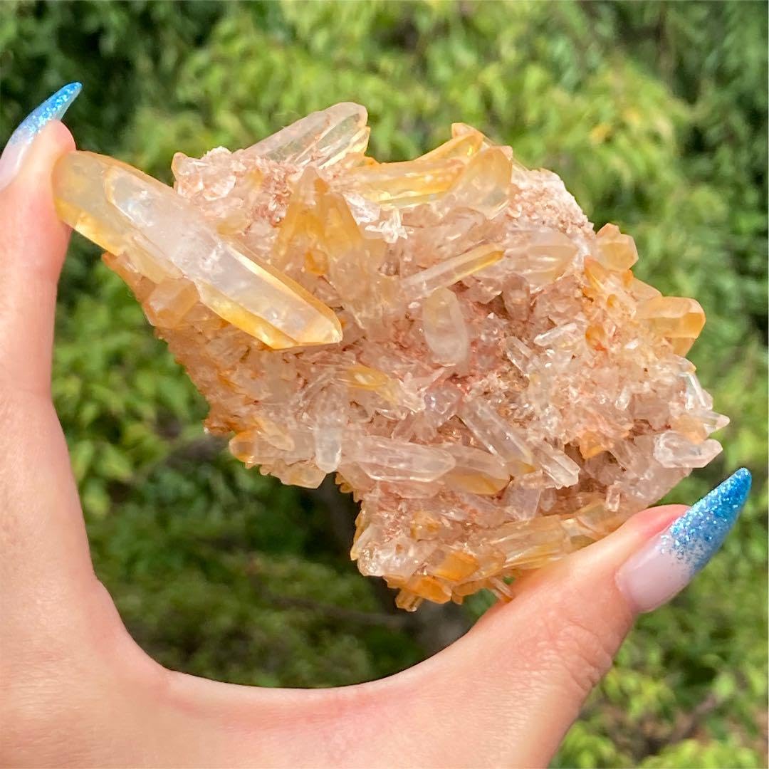 ヒマラヤ水晶 ゴールデンヒーラー クラスター 原石 ヒマラヤ水晶 ゴールデンヒーラー クラスター 原石