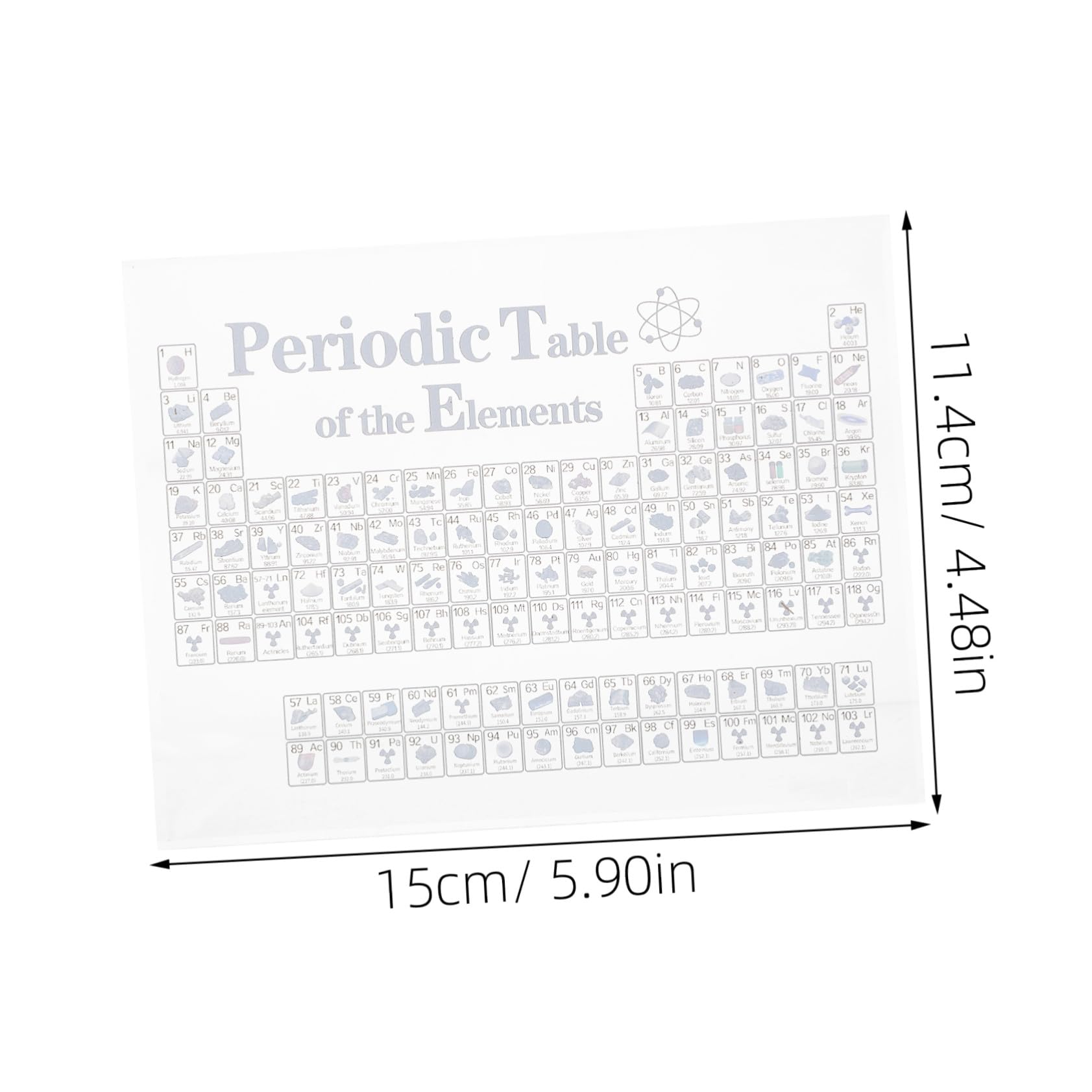 FONDOTIN Periodensystem der Elemente Acryl Schreibtisch Deko für Chemie