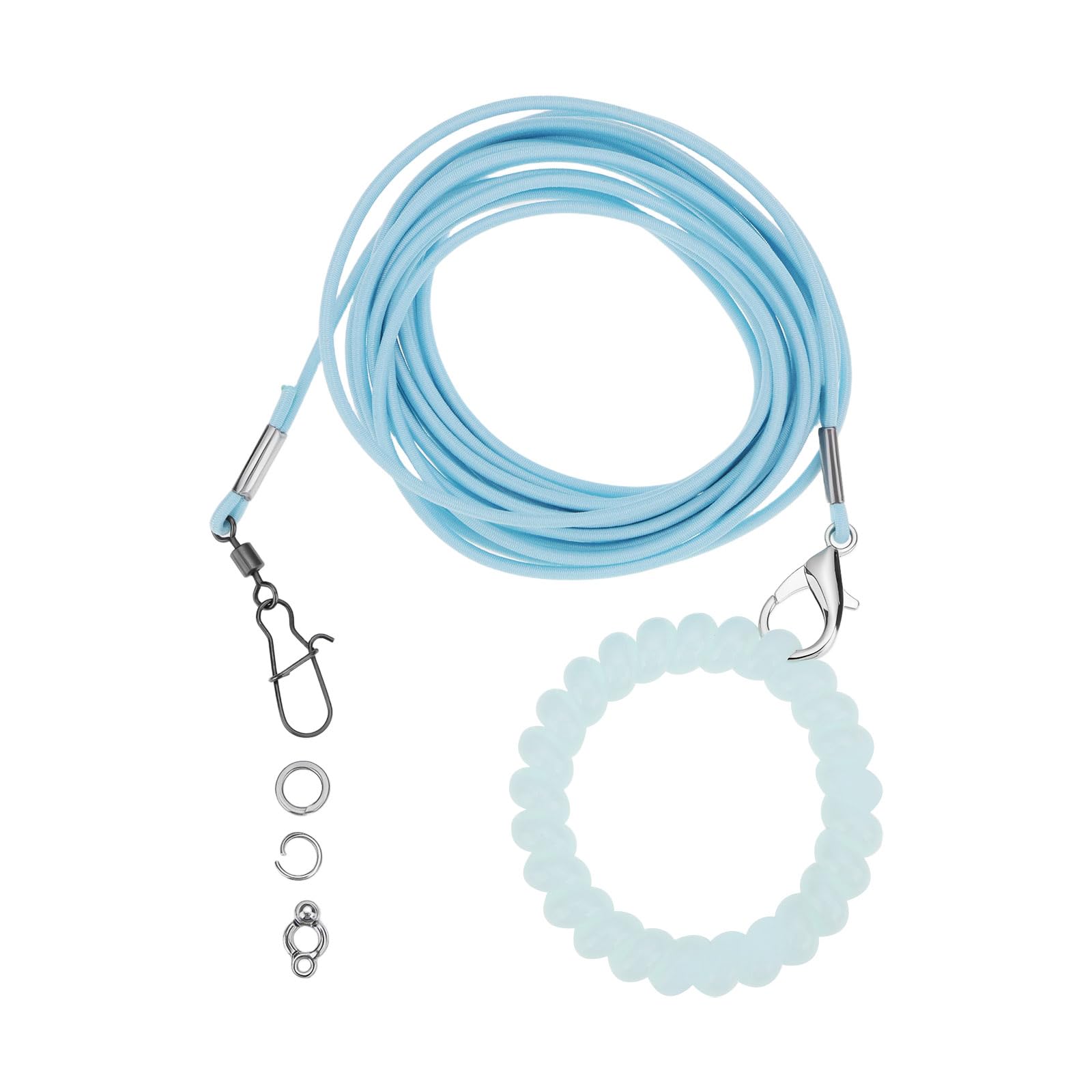 Harnais pour oiseaux avec anneau 4 # Bleu 3 m
