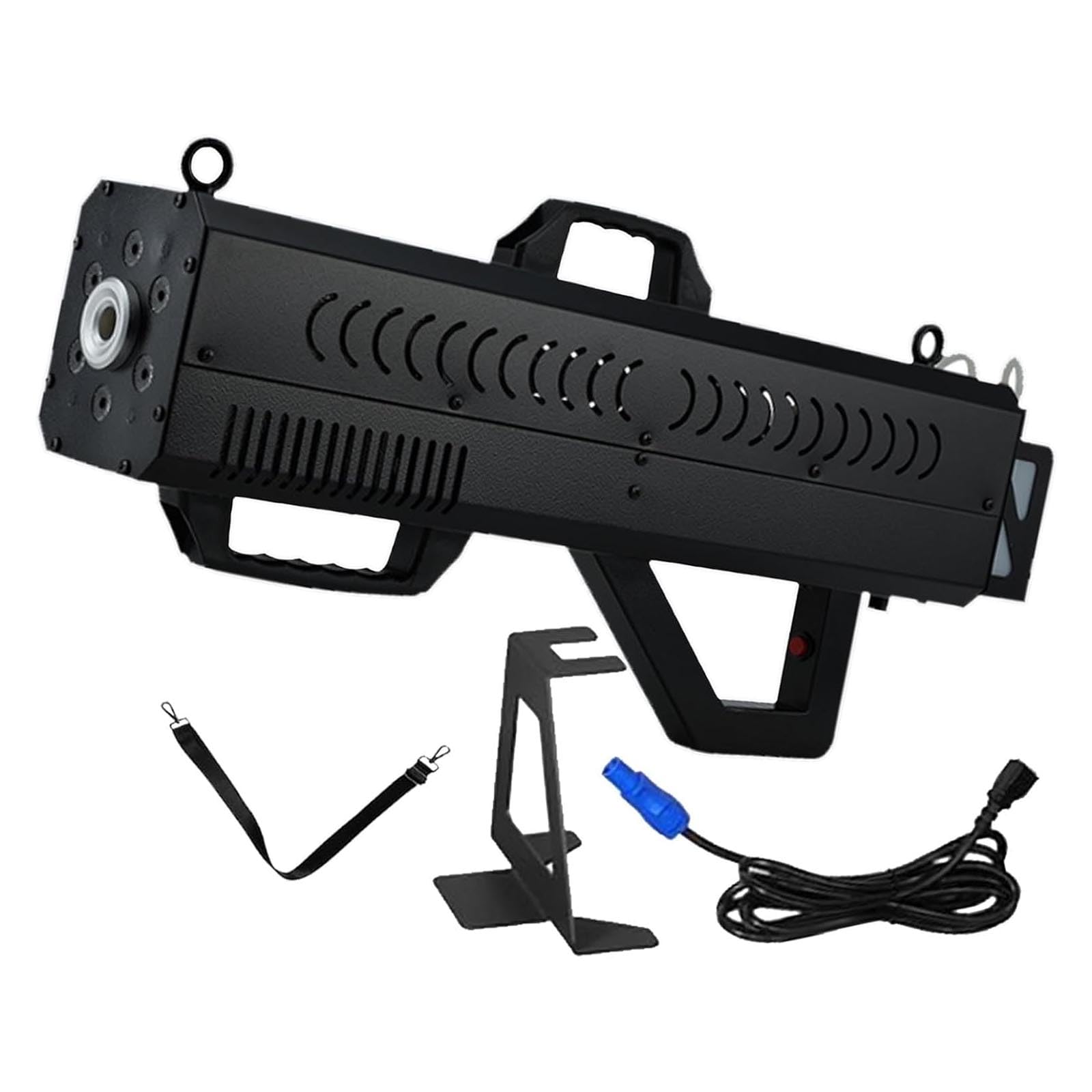 Menglanchang Black Portable Fog Machine,1500W Handheld Smoke Machine With Strap/Stand, Long Range Fogger Haze Maker For Indoor Outdoor Halloween Party Cosplay,High Output Smoke Machine