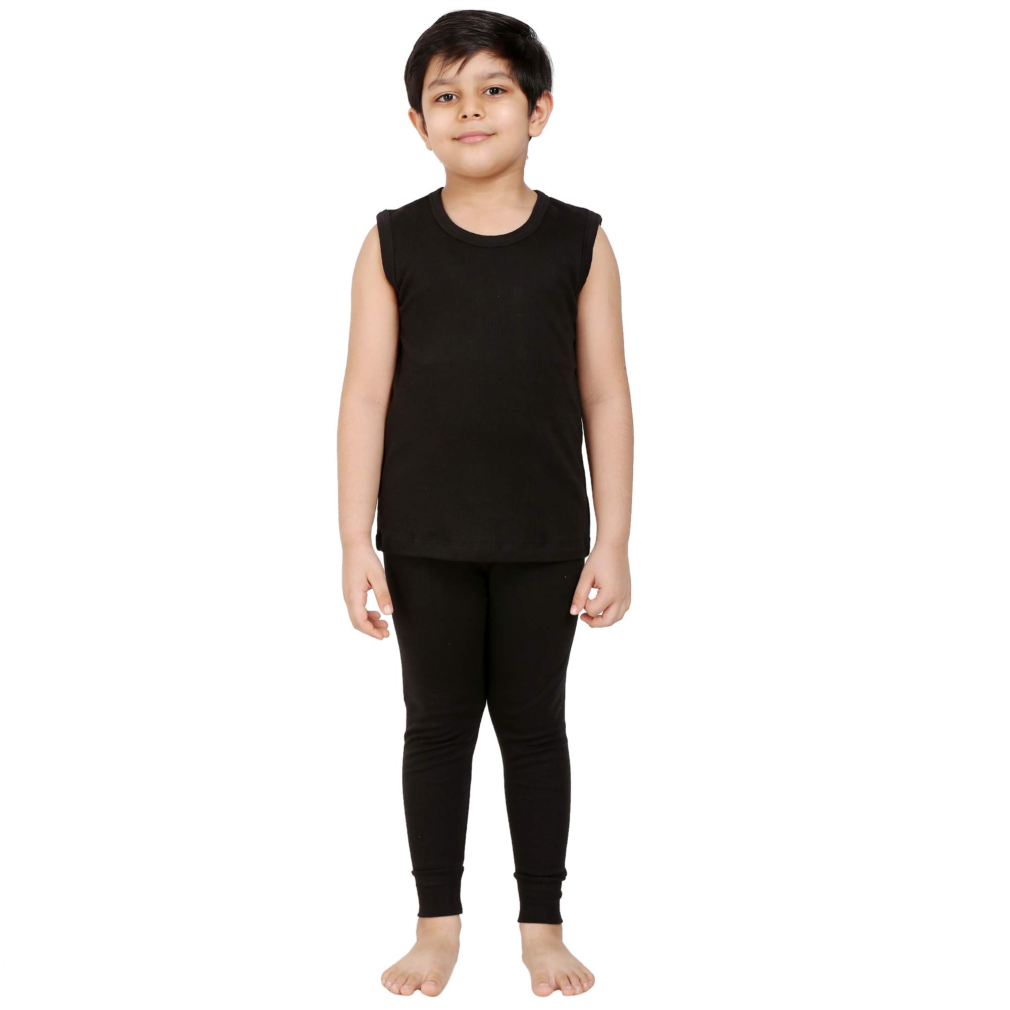 Splash Kids (Unisex) Thermal Winter Wear Set - Sleeveless Thermal Top & Lower-image-31