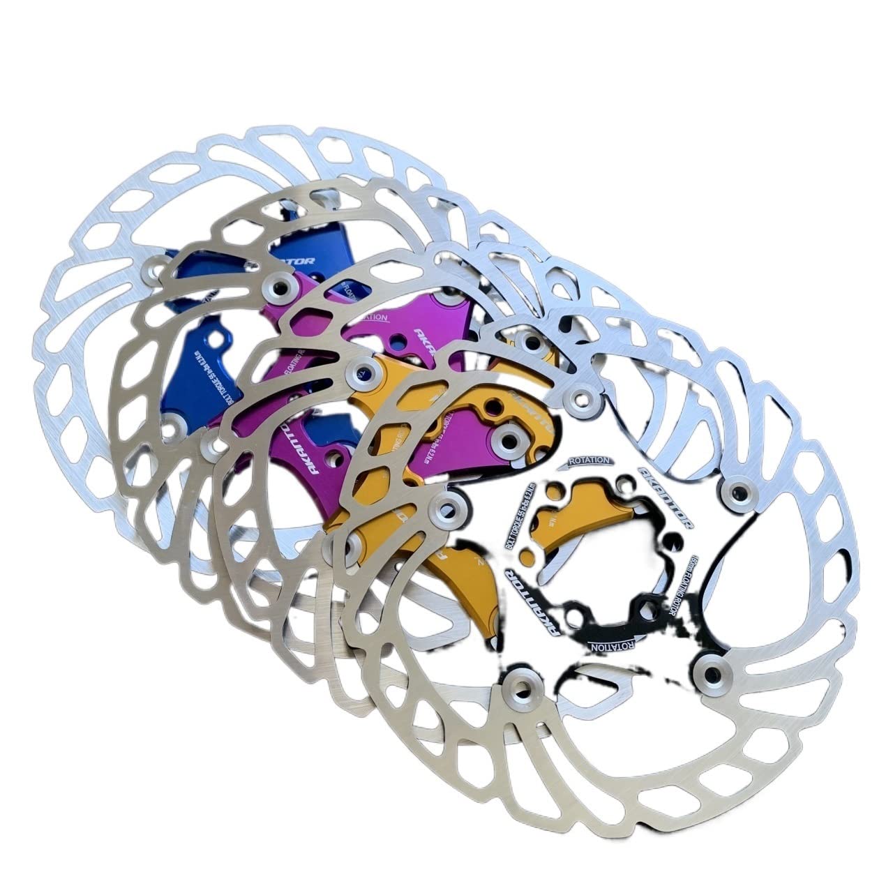 Disque VTT 1 PCS Disc Frein Rotor 140 mm 160 mm 180 mm 203 mm Dissie de Chaleur Forte Ultra-légère VTT VTT Rotor FLOCT Frein A Disque VTT(Blue 203mm)