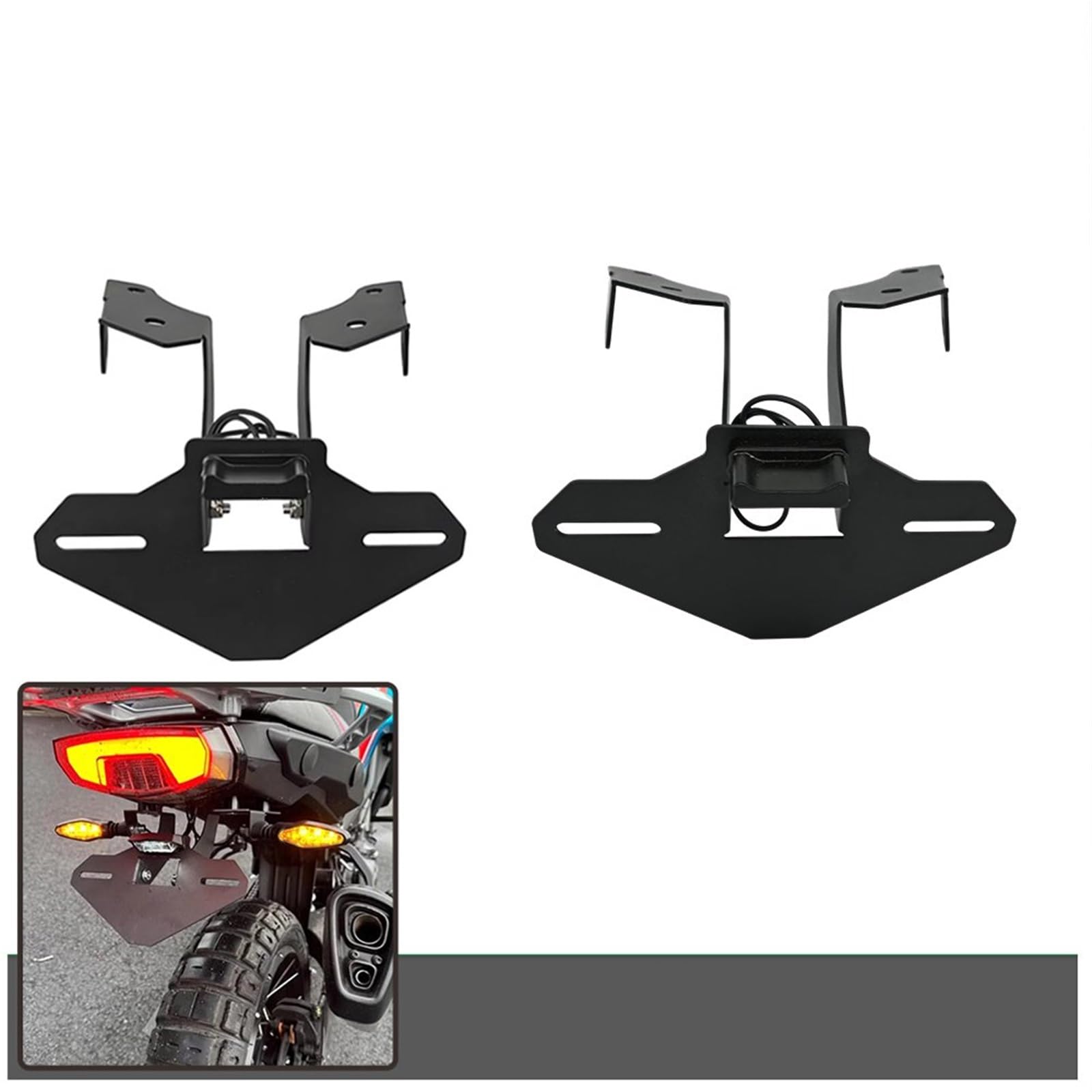 Portatarga Per Moto Con Eliminacoda E Luce LED Per CFMOTO MT450 IBEX450 2024-2025