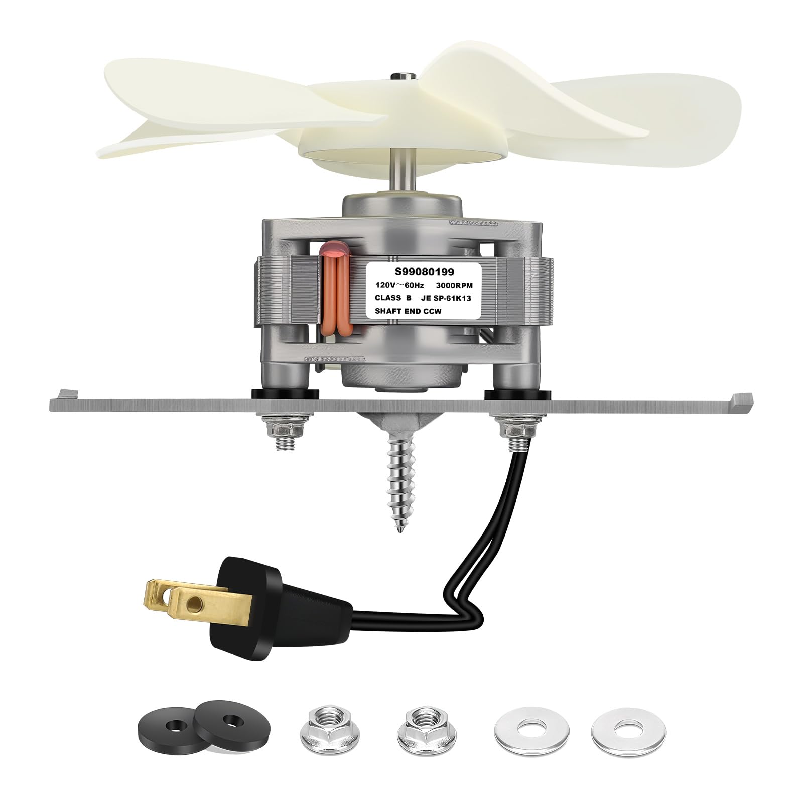 Photo 1 of S99080199 Bathroom Exhaust Motor – 80 CFM, 4.0 Sones Powerful Vent Fan Motor, Attic Fan Motor Replacement for 512, 512M, 673, 673-C, 8870, Bathroom Fan Motor Replacement 99080199