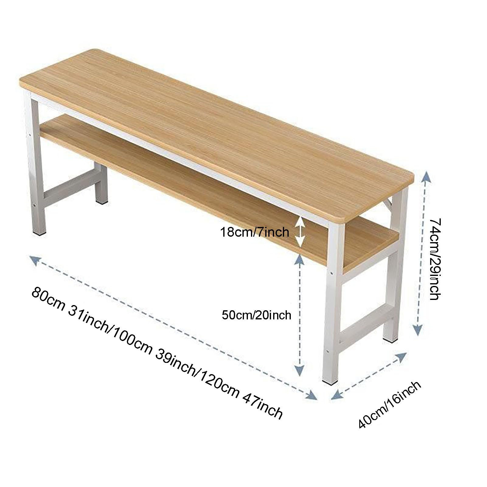 Amazon | モダンな棚付きコンピューターデスク、頑丈なワークテーブル