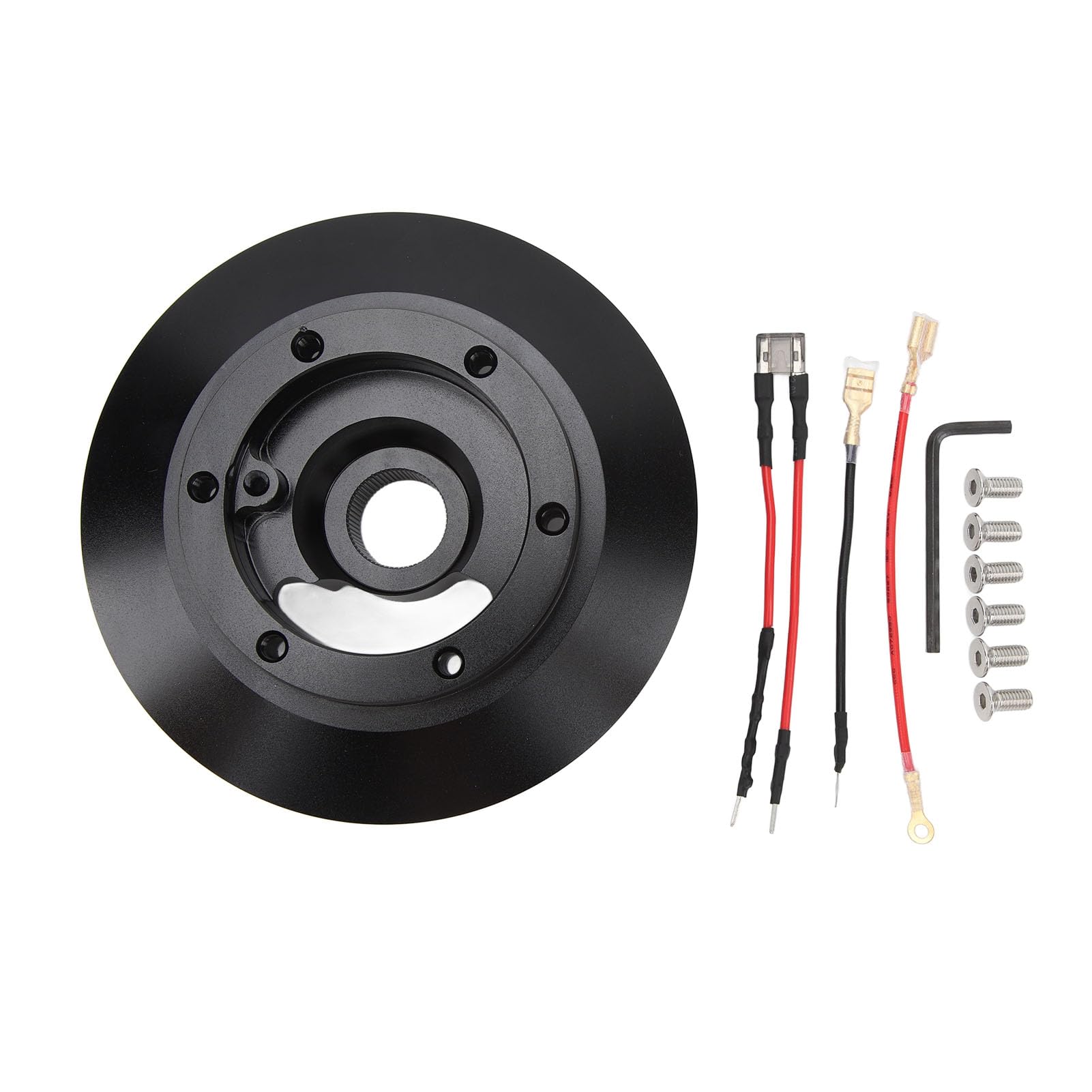 Auto-Lenkrad-Adapter-Set, Lenkrad-6-Loch-Nabenadapter, Universelles Kurzes Naben-Adapter-Set für M3 Z3 318 325 E39 840i 850i, Schwarz