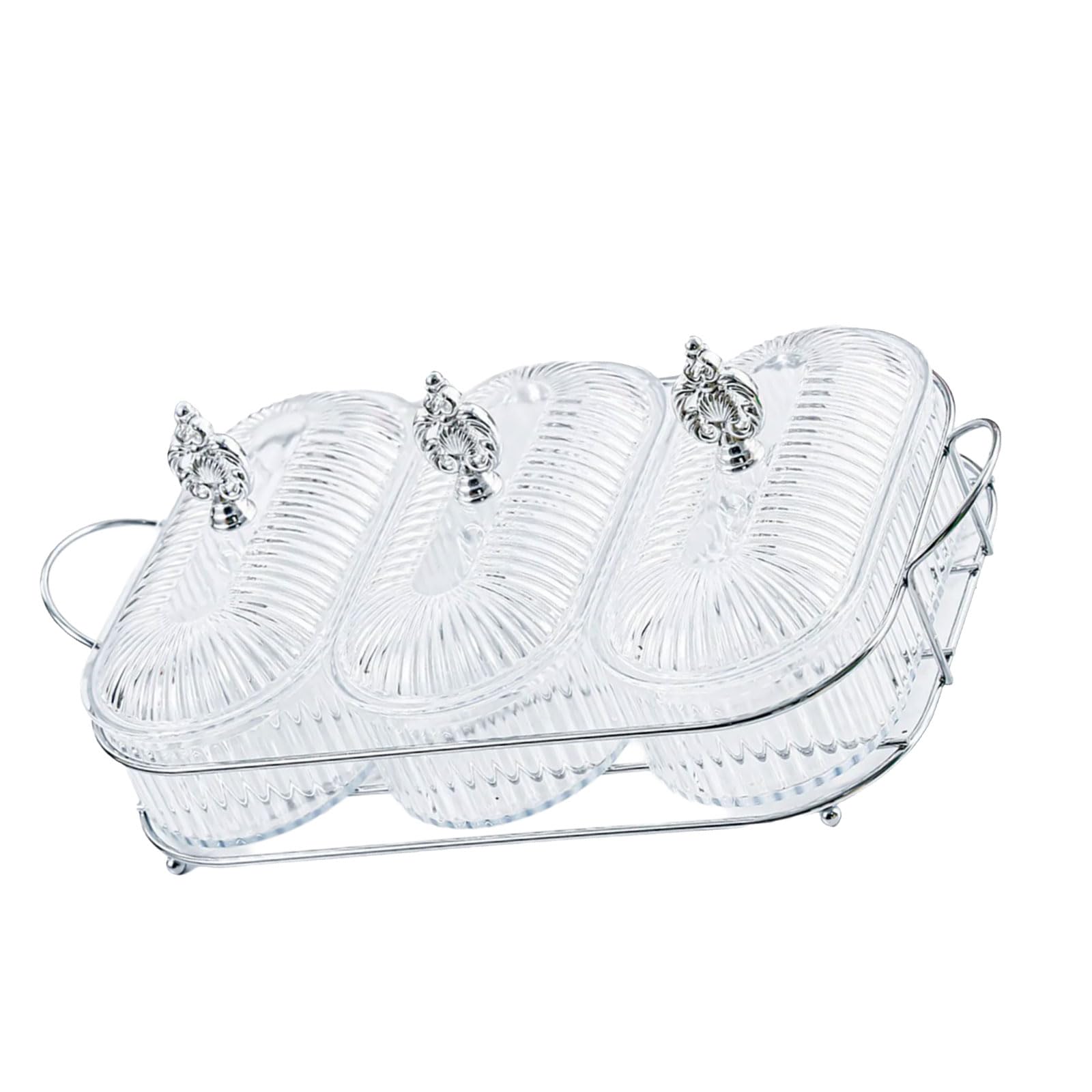 Boîte à goûter divisée avec couvercle transparent pour organisation cuisine