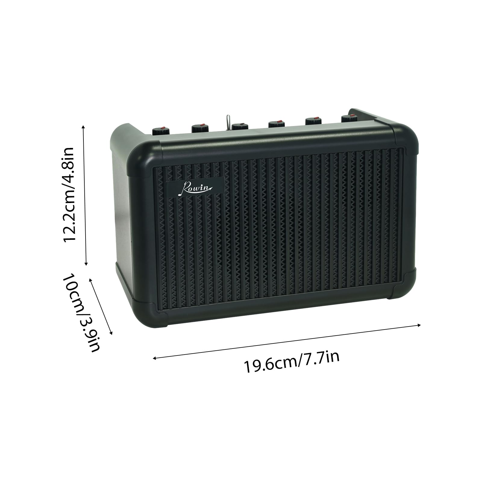 Ampli de Guitare électrique 15 W Haut-Parleur BT sans Fil Ampli de Guitare Acoustique avec Fonction de réglage 8 Effets sonores Batterie Rechargeable 2200 mAh pour l'enregistrement de Pratique
