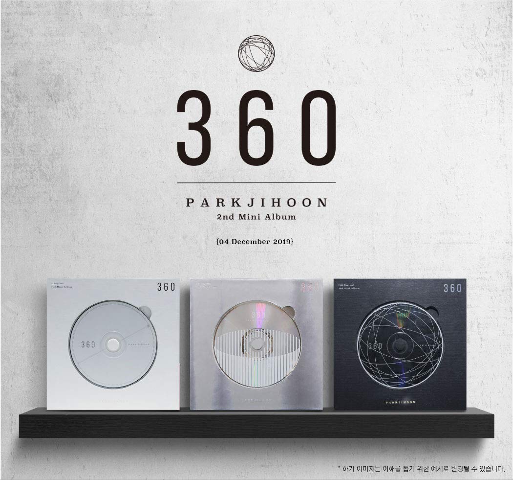 ONO Entertainment PARK JI HOON - 360 (2nd Mini Album) Album+Folded Poster (0 Degrees ver.+180 Degrees ver.+360 Degrees ver. SET)