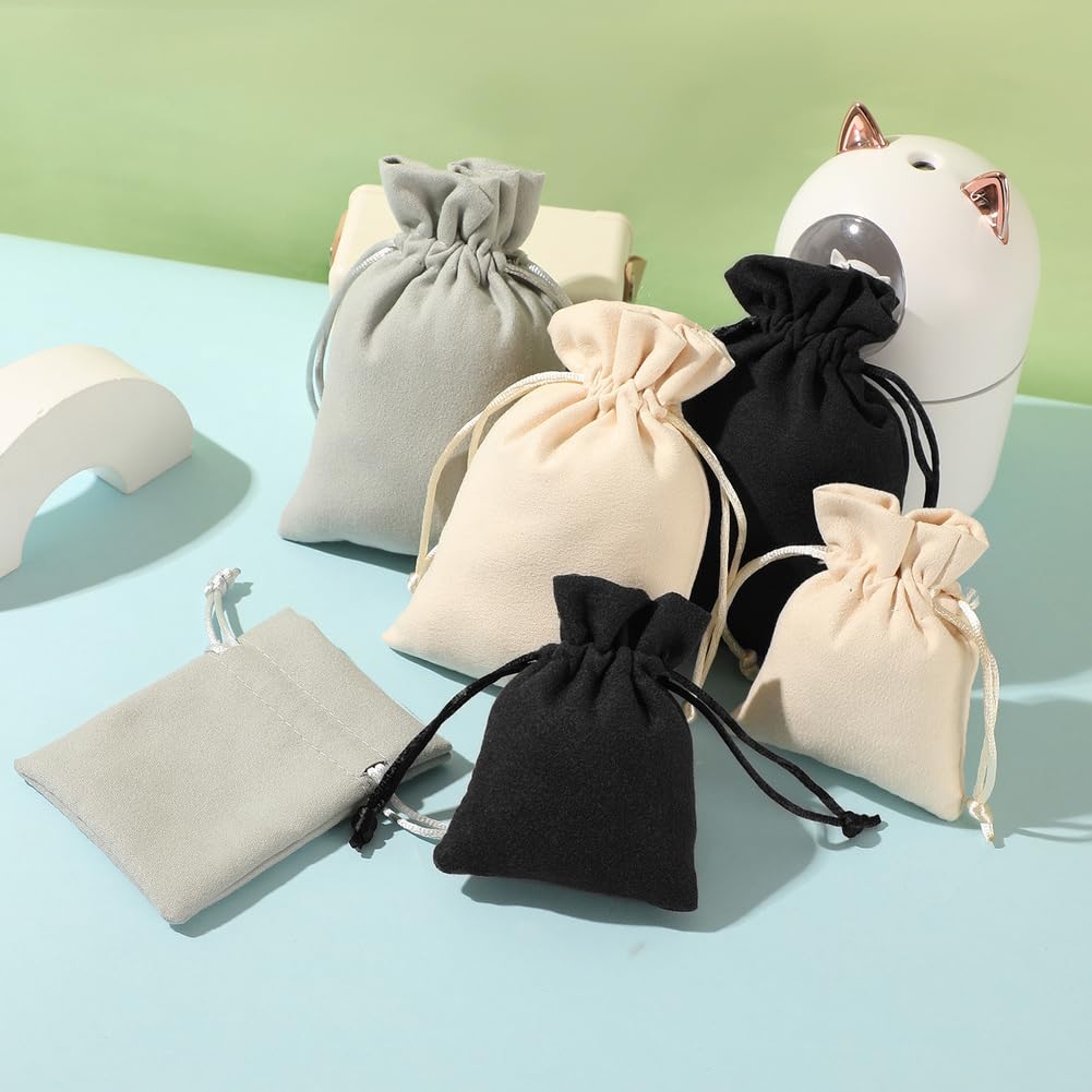 Samt Säckchen 12stk 10 * 15cm Stoffsäckchen Stoffbeutel Geschenkbeutel Schmuckbeutel Süßigkeiten Beutel Bonbonsbeutel Geschenktüten Geschenkverpackung Schmucksäckchen für Ohrstecker Ketten