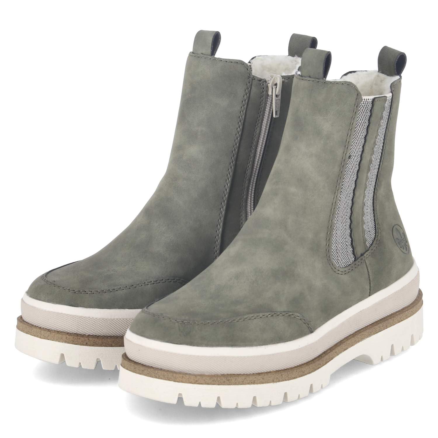 Rieker Women's Y6271 Chelsea Boat, Green, 5 UK