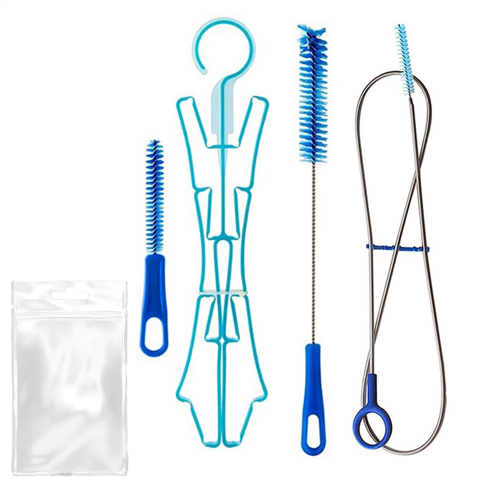 Hydration Bag Cleaning Kit - 4in1 Water Bladder Brush Set | Multipurpose Cleaning Tools for Cycling, Hiking & Backpacking, Universal Reservoir Cleaner for Camping Supplies
