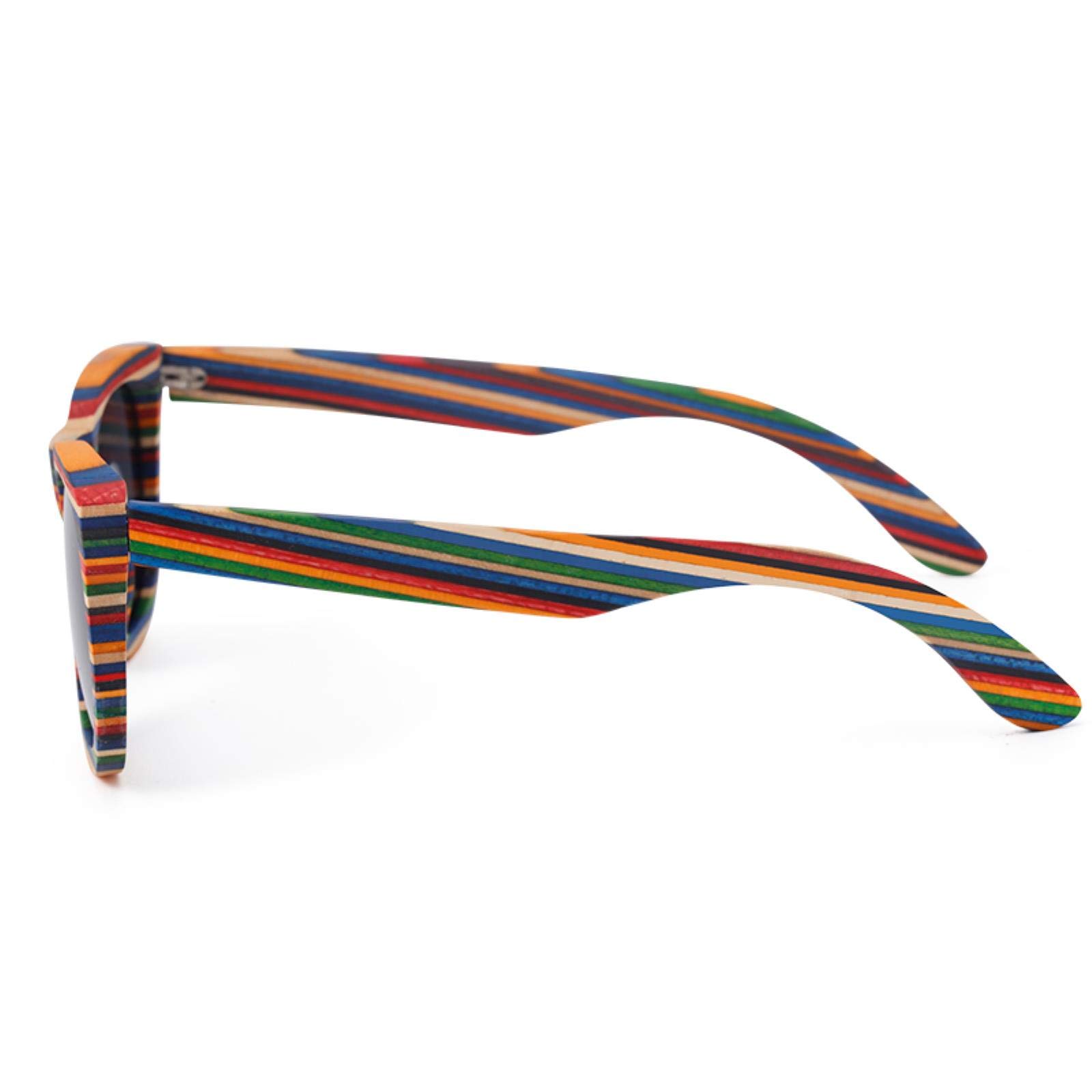 Occhiali Da Sole In Legno Colorato Retrò Occhiali Da Sole Polarizzati Donne Da Uomo Multicolor Occhiali Da Sole Spiaggia Anti-Uv Occhiali Da Vista Per Guidare