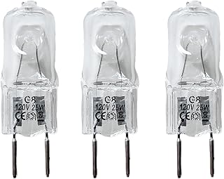3Pcs Oven Light Bulbs Compatible with Whirlpool for WP74009925, 120V 25W with G8 Base, Compatible with Maytag Kenmore, Replacement for AP6011161 74004458 74009925 1072727 899138001 PS11744355