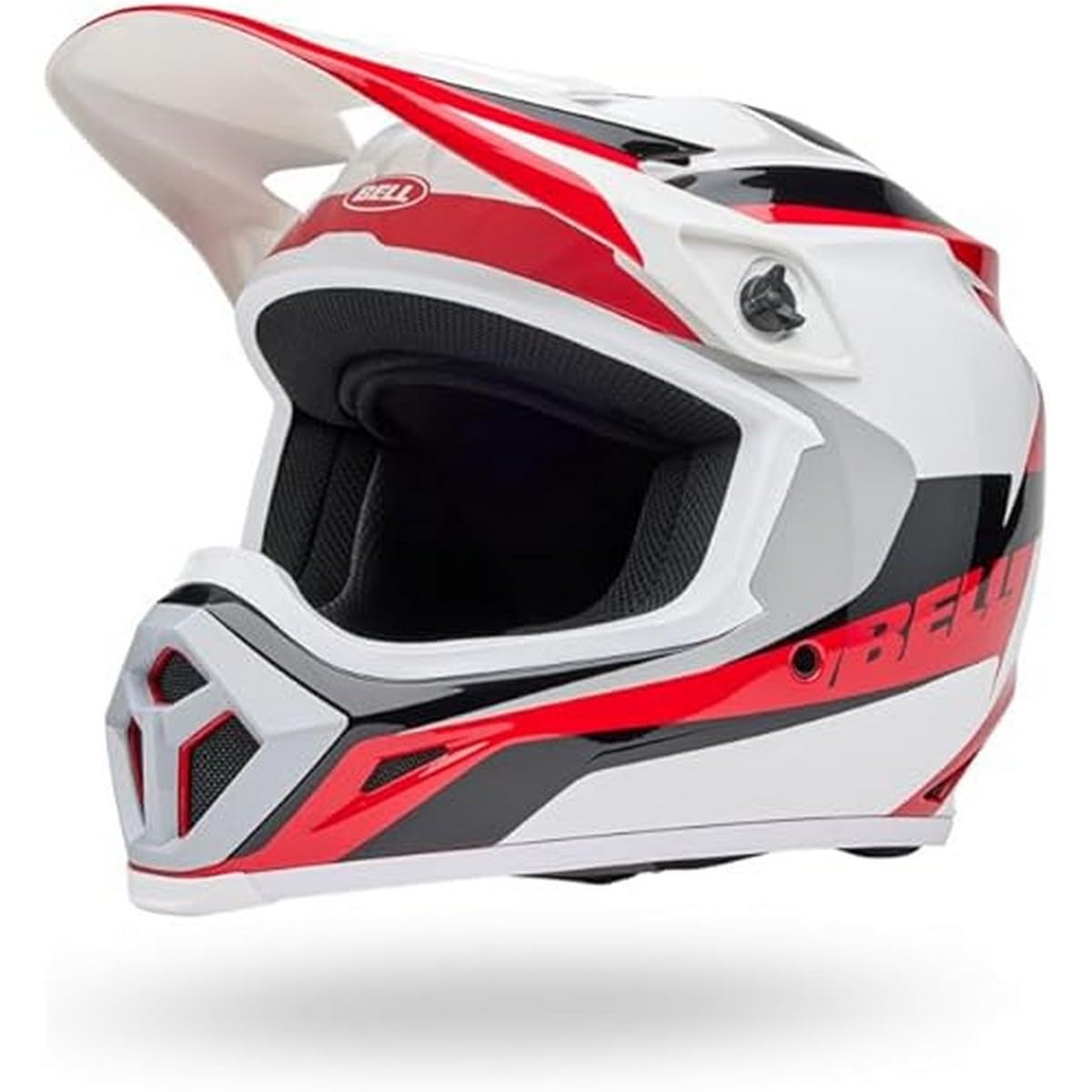 Bell MX-9 MIPS RIFT ECE – motocross helmet – MIPS – adjustable fit – good ventilation – EPS shell – CE EN1078 – trail – enduro – red/white, size: L