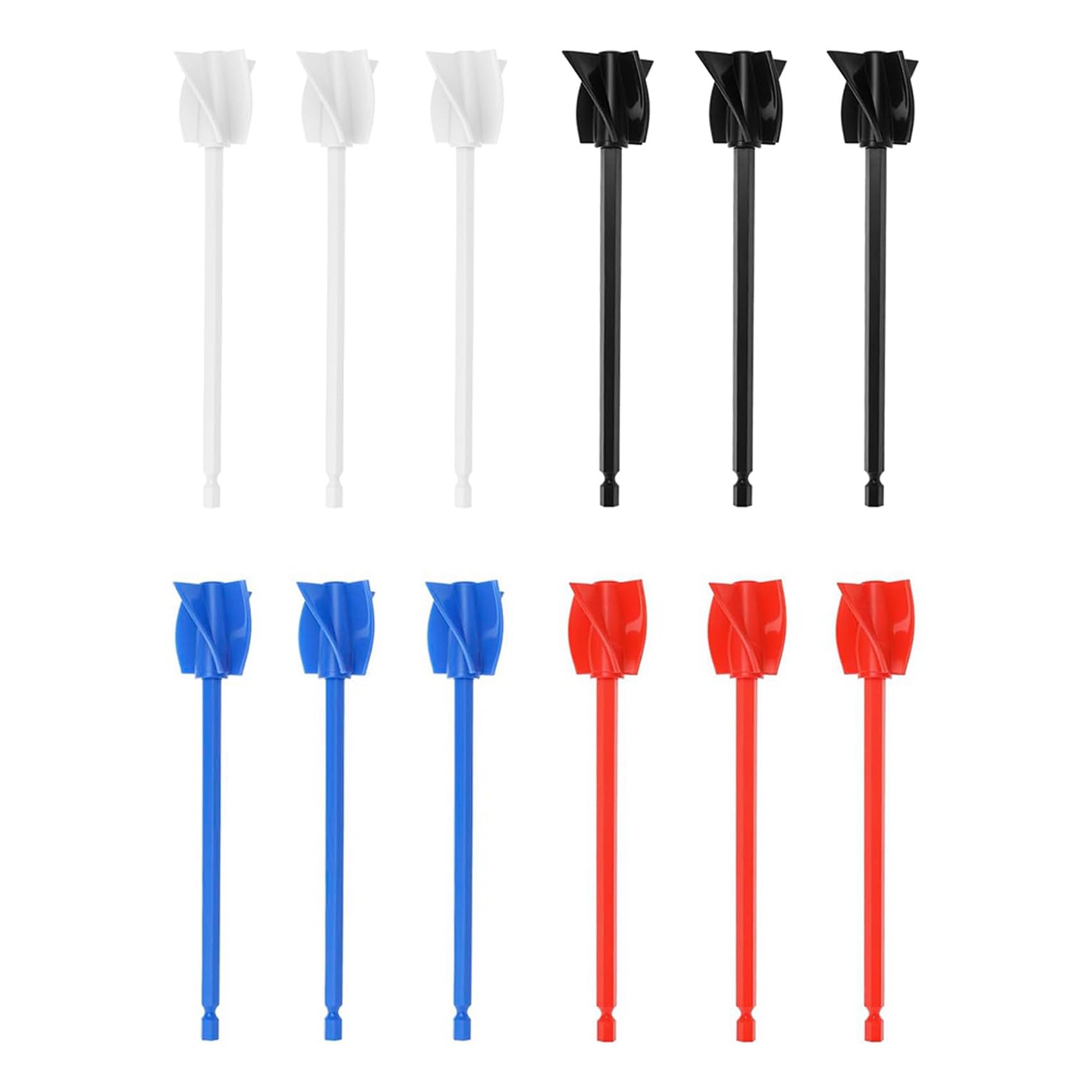 Accesorio Mezclador de Epoxi para Taladro, Juego de 120 Piezas: Paletas Helicoidales, de Pintura, Accesorio para Taladro de 6,5 Pulgadas
