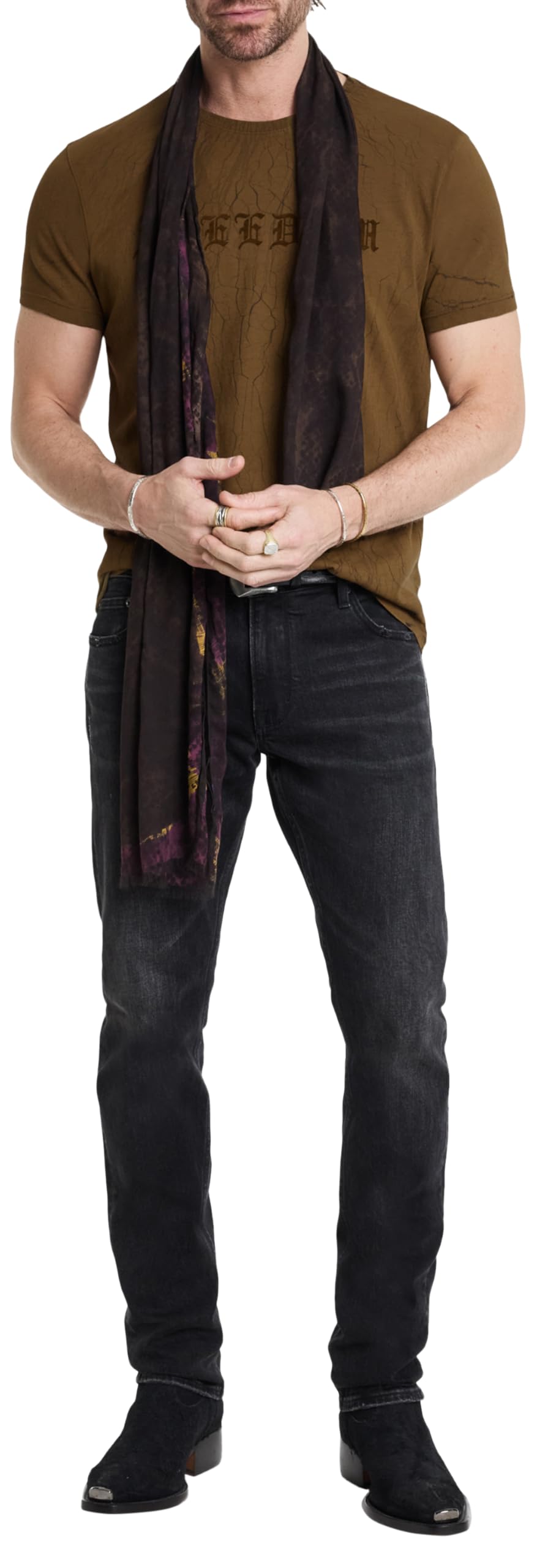 John Varvatos Cracked Freedom tee Camiseta Cracked Freedom Hombre