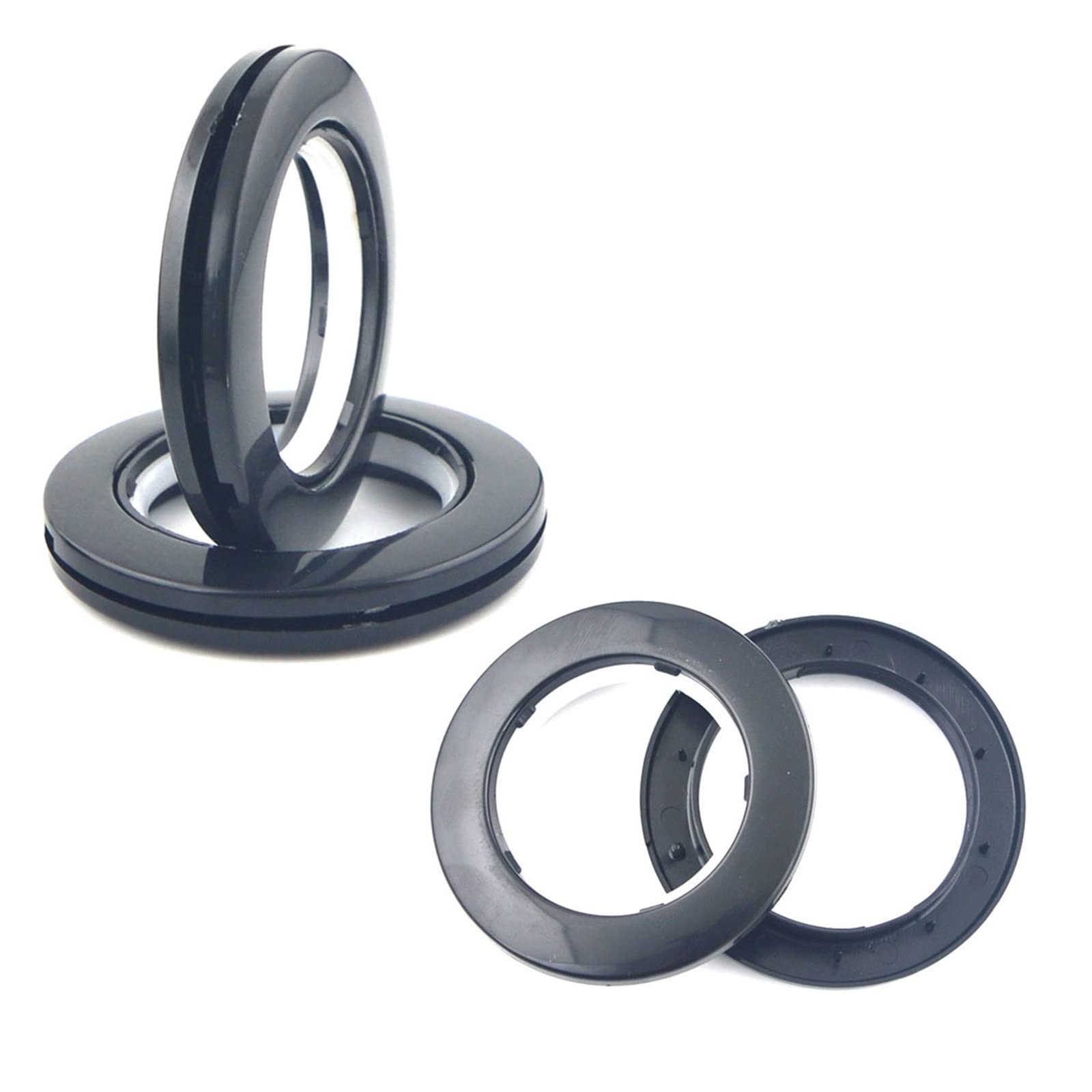 Pierścienie z oczkami do zasłon rzymski pierścień przelotki zasłony przelotki średnica wewnętrzna 1-9/16 (40mm) zestaw przelotek do zasłon do oczka skrzydłowego wanglan(Coffee,100 Pcs)