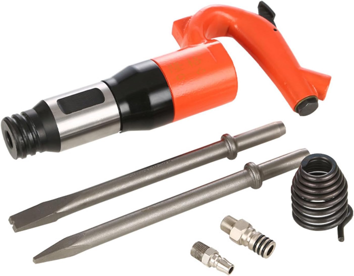 Pneumatic Shovel Handheld Pick Hammer, Alloy Steel Air Drill Rod, Air Rust Remover Concrete Breaker, 350 BPM, C6 Model, 6.9kg, Quick Coupling Connector