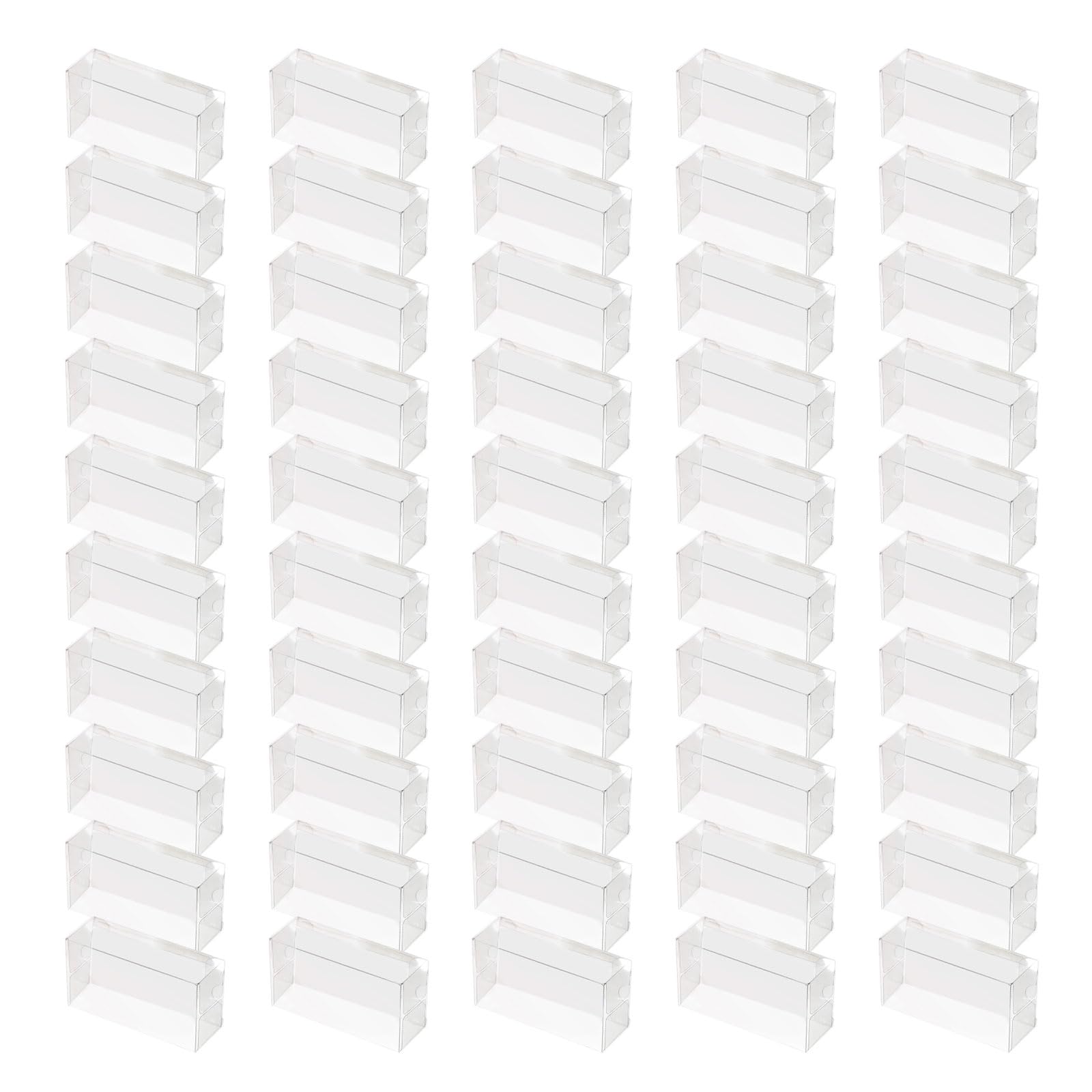 Hsioluted Of 50 Transparents Macaron Storage Boxes Portable Snacks Containers Dessert Packaging Box for Parties Weddings Dessert Packaging