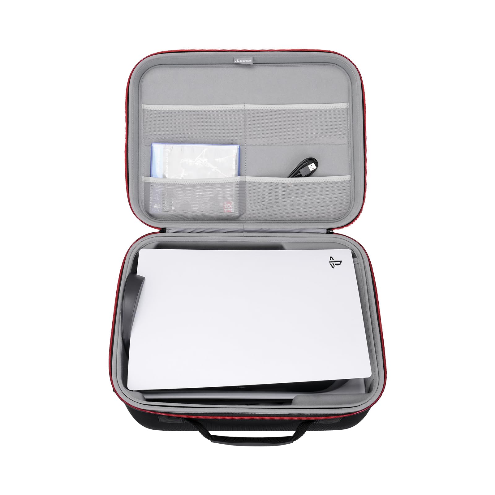 RLSOCO Hard Case for PlayStation 5/PlayStation 5 Slim, Ps5 Case, Organizador de Bolsos