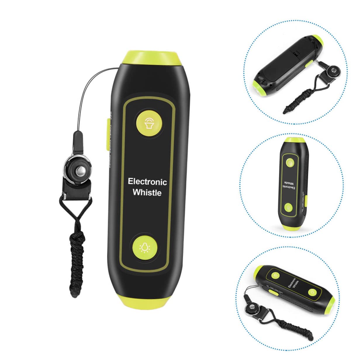 WOONEKY fischio elettronico Torcia Multifunzione Torcia elettrica SOS fischio dell'allenatore fischio di pallavolo Fischietto elettronico per Allenatori fischio per Gli Allenatori ABS