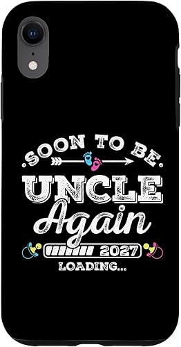 Soon to Be Uncle Again 2027 Loading Pregnancy Announcement Case for iPhone XR