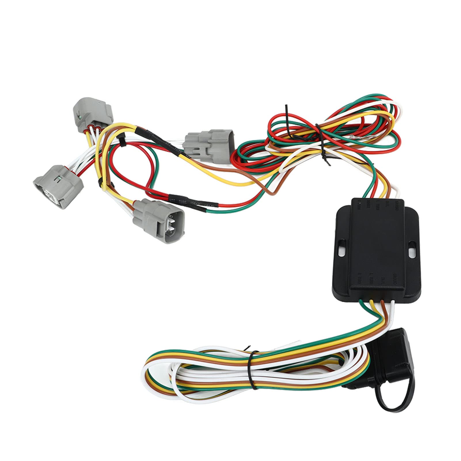 Fabater Arnés de Cableado para Remolque, Arnés de Cableado para Remolque Plug and Play de 4 Pines, de con Cubierta Antipolvo de Goma para Resistencia a la Intemperie y Fácil Instalación para 2008 2010