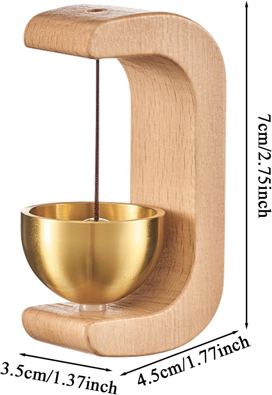 2PCS Shopkeepers Bell for Door Opening, Door Chime for Entrance, Magnetic Wood Wind Chime Ornaments, Magnetic Welcome Doorbell, Decorative Doorbell for Home, Restaurant, Garden, Backyard
