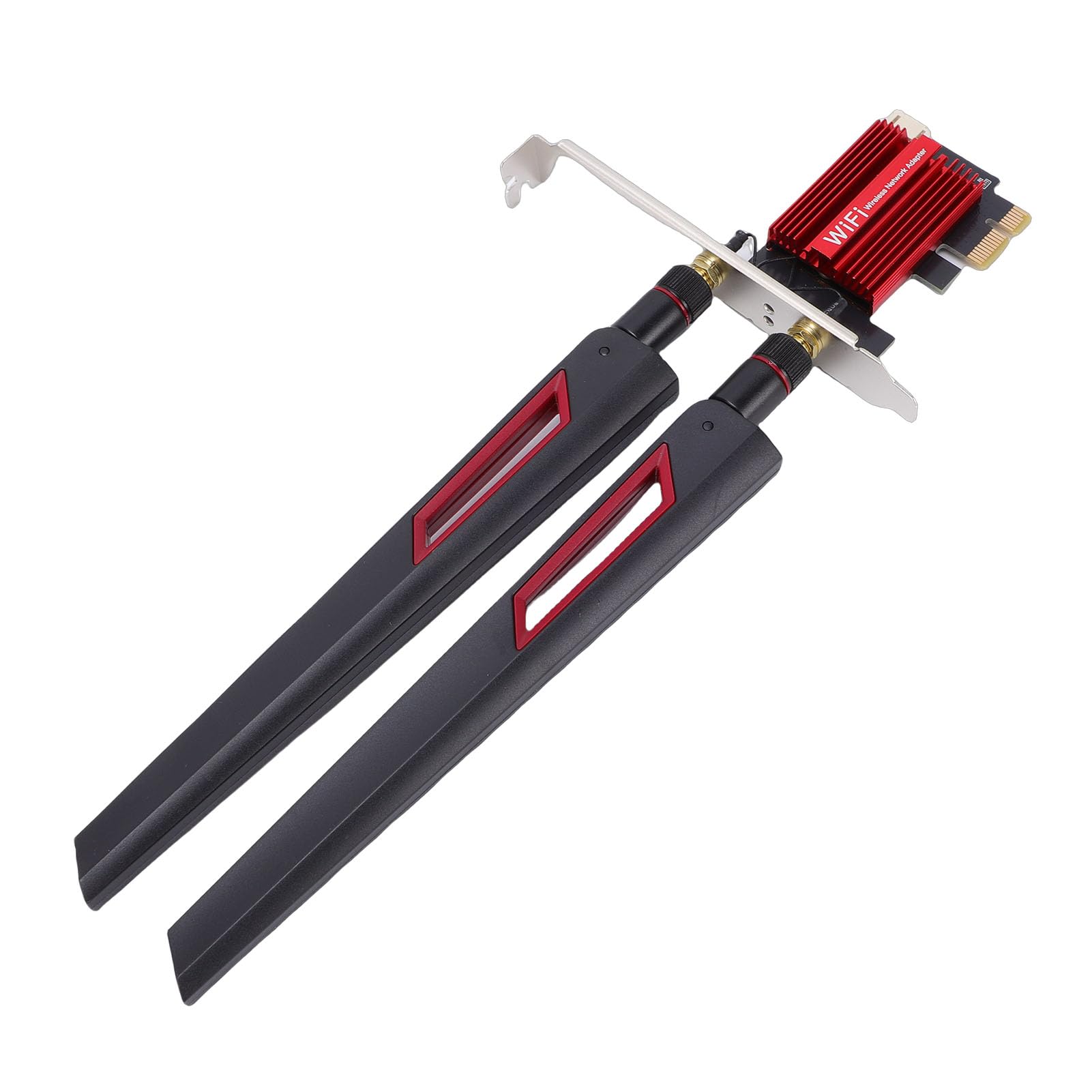 ASHATA Scheda WiFi WiFi 7 PCIe, Scheda di Rete Tri Band per PC Desktop, Adattatore di Rete 6GHz 5GHz 2.4GHz 6400Mbps con Antenne Ad Alto Guadagno 2x10dBi