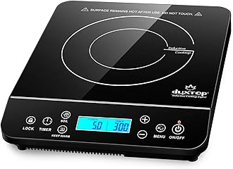 Duxtop Portable Induction Cooktop, Countertop Burner Induction Hot Plate with LCD Sensor Touch 1800 Watts, Black 9610LS BT-200DZ