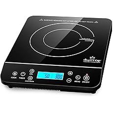 Duxtop Portable Countertop Burner Hot Plate & Stainless Steel Stir-Fry Pan, 10 Inches