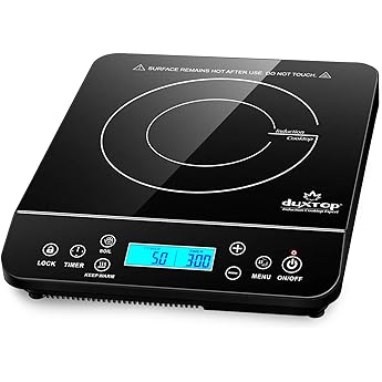 Duxtop Portable Countertop Burner Hot Plate & Stainless Steel Stir-Fry Pan, 10 Inches