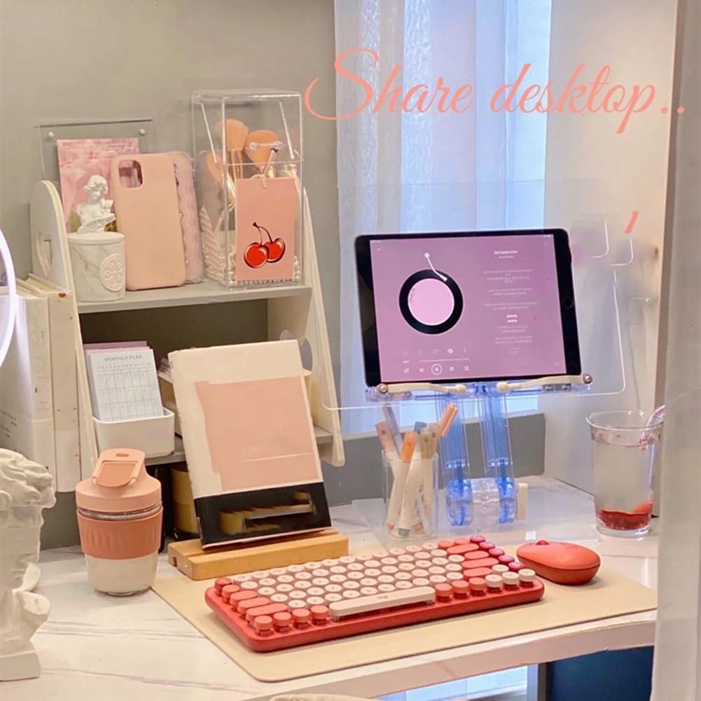 Przezroczysty akrylowy podwyższony stojak na laptopa, uchwyt biurkowy w stylu Ins z stojakiem do czytania na tablety